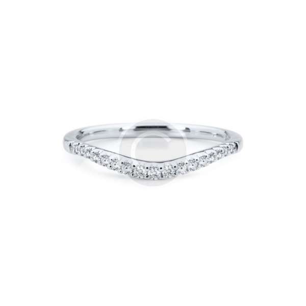 Sterling Silver Cubic Zirconia Bridal Ring - Image 2